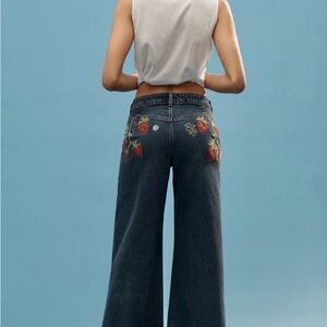 NWT Anthropologie Maeve High-Rise Wide Leg Jeans 33T